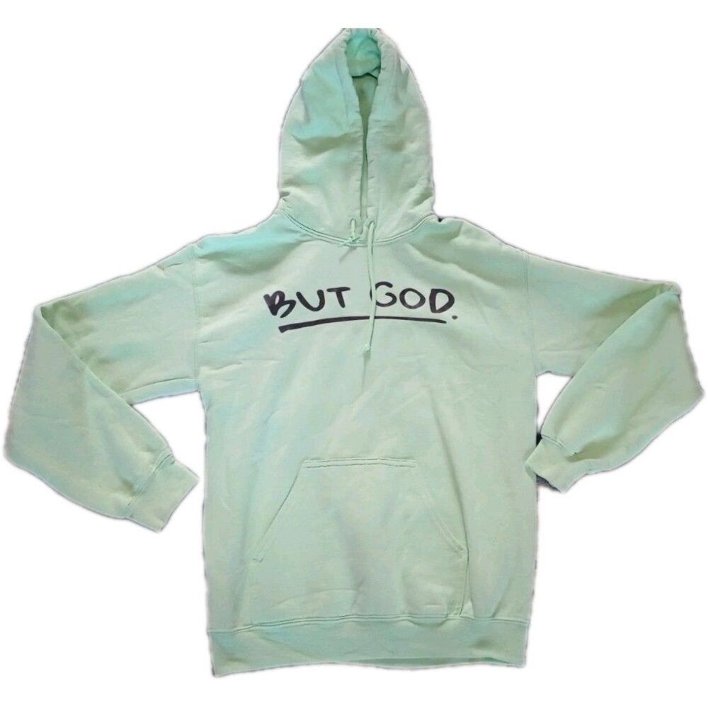 Unapologetic Urban Gear "But God" Green Hoodie Sz S Christianity Faith Based